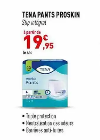 Bastide Tena pants proskin tena offre