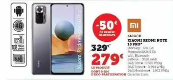 Hyper U Xiaomi redmi note 10 pro offre