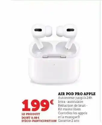 Hyper U Air pod pro apple offre