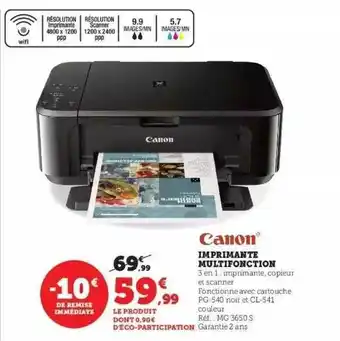 Hyper U Canon imprimante multifonction offre