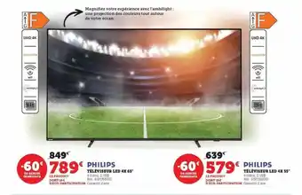 Hyper U Philips téléviseur led 4k 65 offre