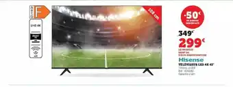 Hyper U Hisense téléviseur led 4k 43 offre