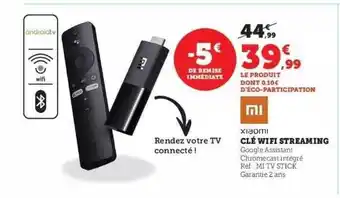 Hyper U Mi xiaomi clé wifi streaming offre