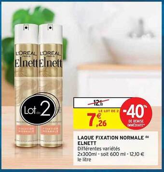 Intermarché Laque fixation normale elnett offre