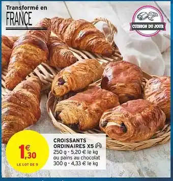 Intermarché Croissants ordinaires x5 offre