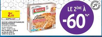Intermarché Quiche lorraine surgelée monique ranou offre