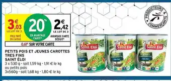 Intermarché Petits pois et jeunes carottes très fins saint éloi offre
