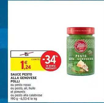 Intermarché Sauc pesto alla genovese polli offre