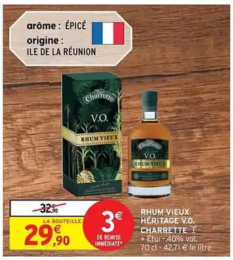 Intermarché Rhum vieux héritage v.o charrette offre