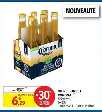 Intermarché Bière sunset corona offre