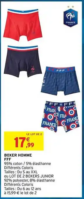 Intermarché Boxer homme fff offre