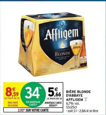 Intermarché Bière blonde d'abbaye affligem offre