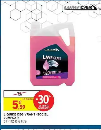 Liquide dégivrant -30°c.5l lumi'car