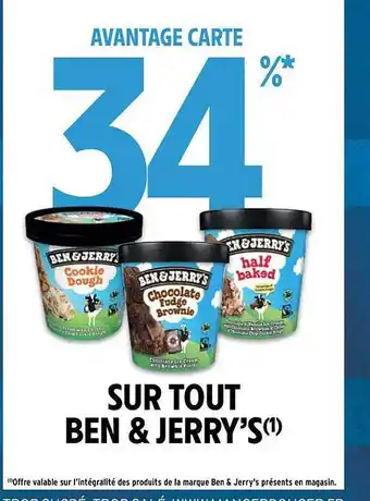 Intermarché Ben & jerry's offre