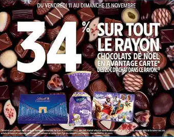 Intermarché Le rayon chocolats de noël offre