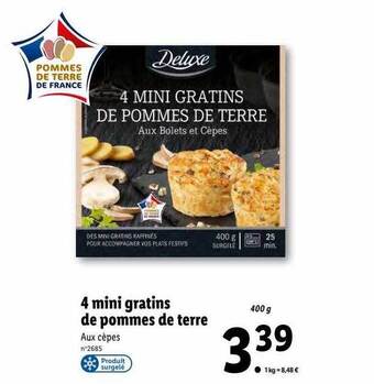Lidl 4 mini gratins de pommes de terre offre