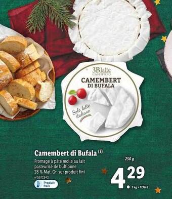 Lidl Camembert di bufala offre