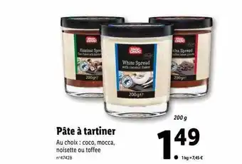 Lidl Pâte à tartiner mister choc offre