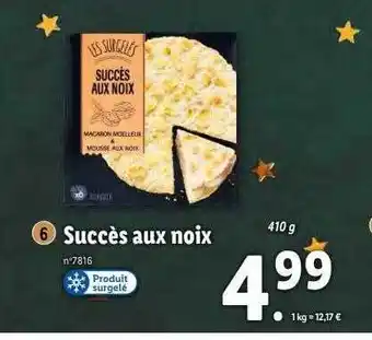 Lidl Succès aux noix les surgelés offre