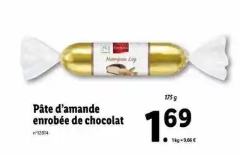 Lidl Favorina pâte d'amande enrobée de chocolat offre