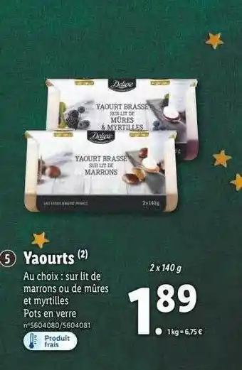 Lidl Yaourts deluxe offre