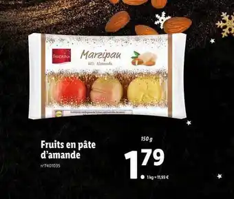 Lidl Favorina fruits en pâte d'amande offre