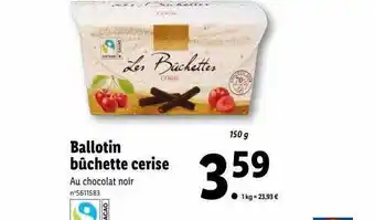 Ballotin bûchette cerise