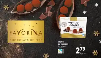 Lidl Favorina truffes au chocolat offre
