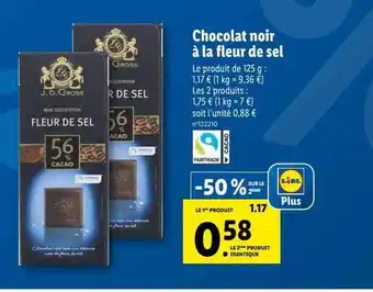 Lidl J.d. gross chocolat noir à la fleur de sel offre