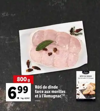 Lidl Rôti de dinde farce aux morilles et à l'armagnac offre