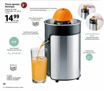 Lidl Presse-agrumes électrique silvercrest offre