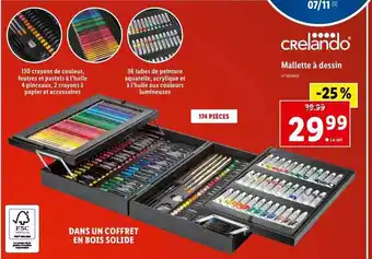 Lidl Crelando mallette à dessin offre