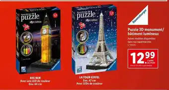 Ravensburger puzzle 3d monument ou bâtiment lumineux