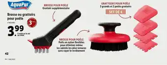 Lidl Aquapur brosse ou grattoirs pour poêle offre