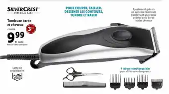 Lidl Silvercrest tondeuse barbe et cheveux offre