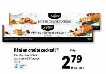 Lidl Pâté en croûte cocktail deluxe offre
