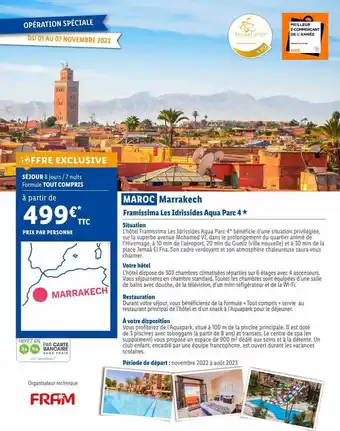 Lidl Maroc marrakech framissima les idrissides aqua parc offre