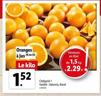 Lidl Oranges offre