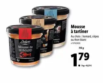 Lidl Mousse à tartiner deluxe offre