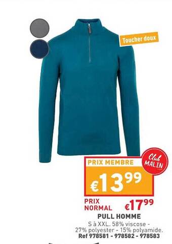 Trafic Pull homme offre