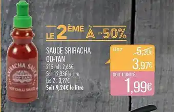 Match Sauce sriracha go-tan offre