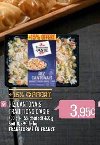 Match Riz cantonais traditions d'asie offre