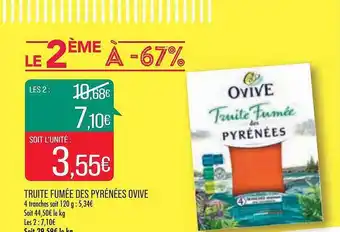 Match Truite fumée des pyrénées ovive offre