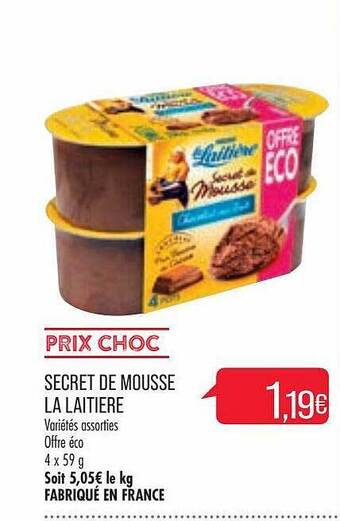 Match Secret de mousse la laitière offre