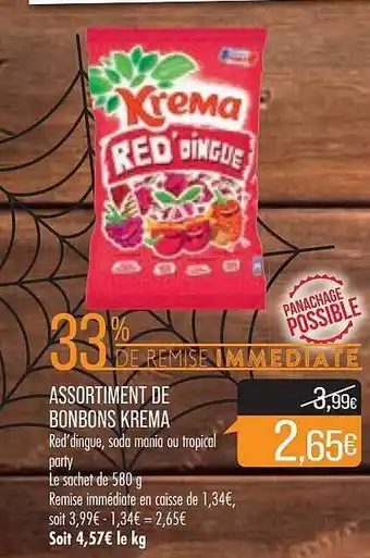 Match Assortiment de bonbons krema offre