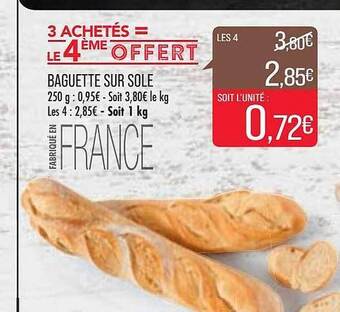 Match Baguette sur sole offre
