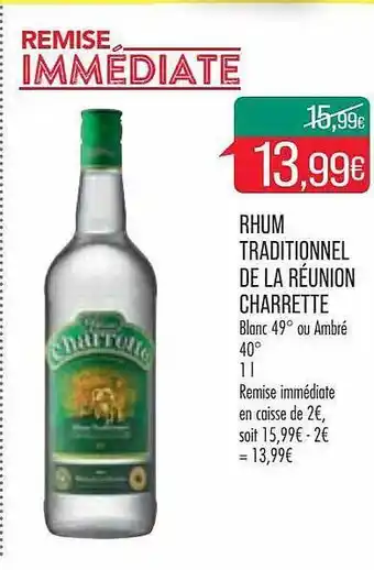 Match Rhum traditionnel de la réunion charrette offre