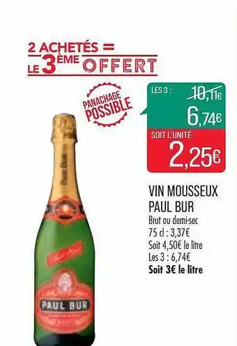 Vin mousseux paul bur