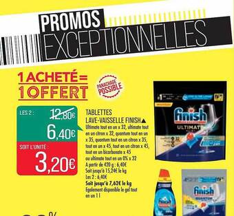 Match Tablettes lave-vaisselle finish offre