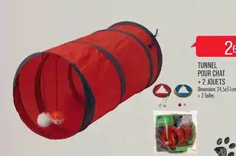 Match Tunnel pour chat + 2 jouets offre